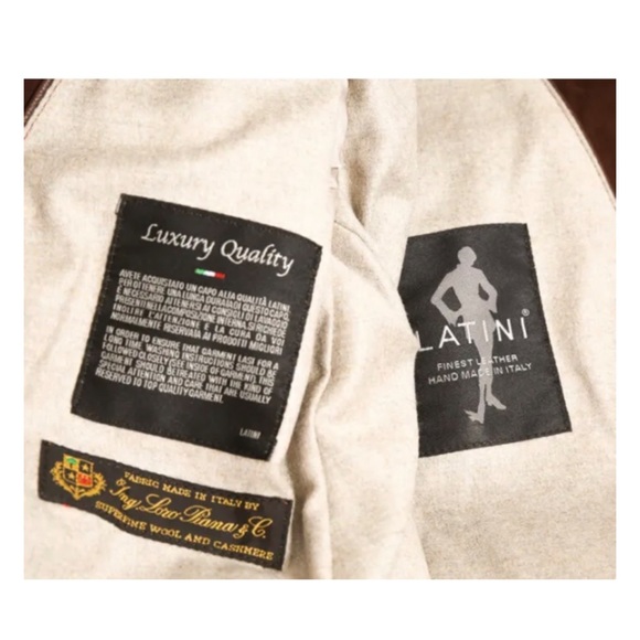 Latini Maria Vittoria Brown Suede “Loro Piana”Cashmere Mix Lined Blazer, NWT’s - Picture 7 of 9